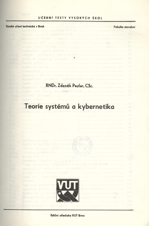 Teorie systémů a kybernetika