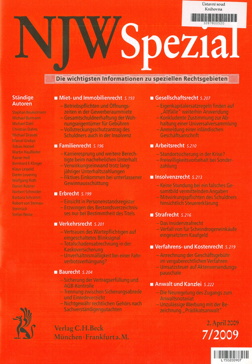 NJW Spezial