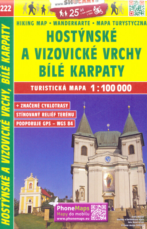 Hostýnské a Vizovické vrchy, Bílé Karpaty : turistická mapa 1:100 000