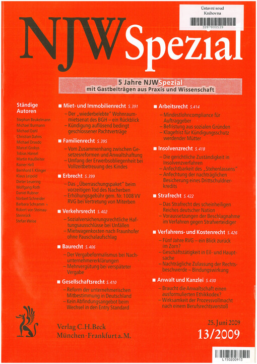 NJW Spezial