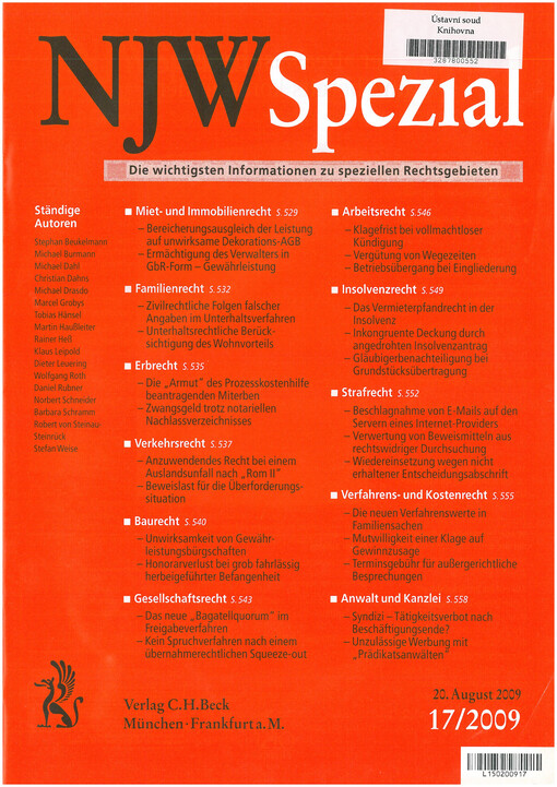 NJW Spezial