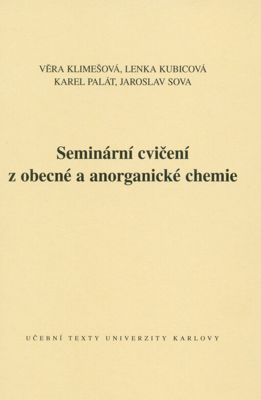 Seminární cvičení z obecné a anorganické chemie