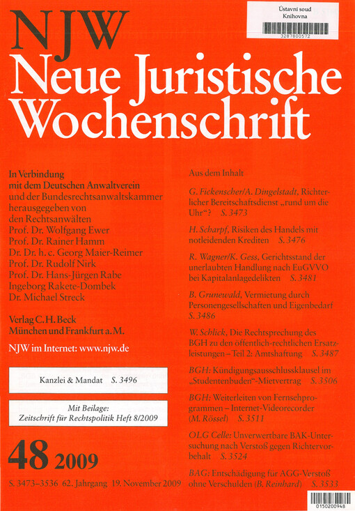 Neue Juristische Wochenschrift