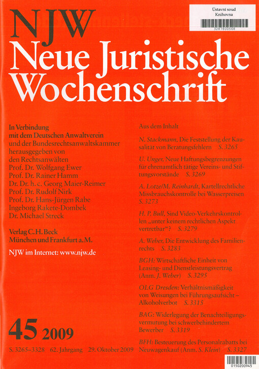 Neue Juristische Wochenschrift