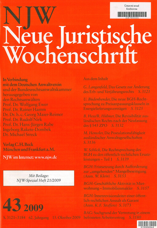 Neue Juristische Wochenschrift