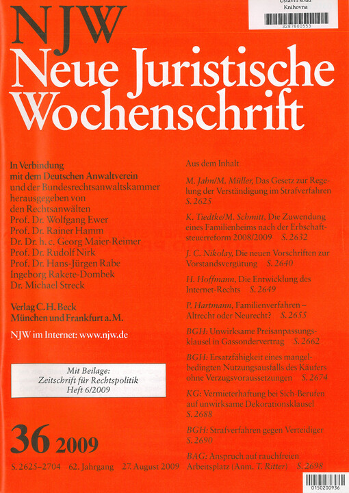 Neue Juristische Wochenschrift