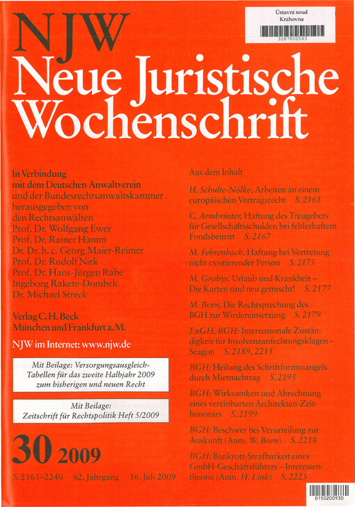 Neue Juristische Wochenschrift