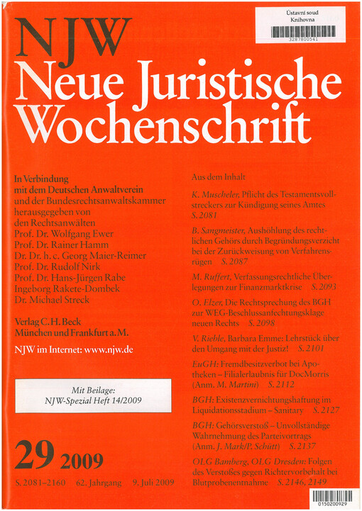 Neue Juristische Wochenschrift