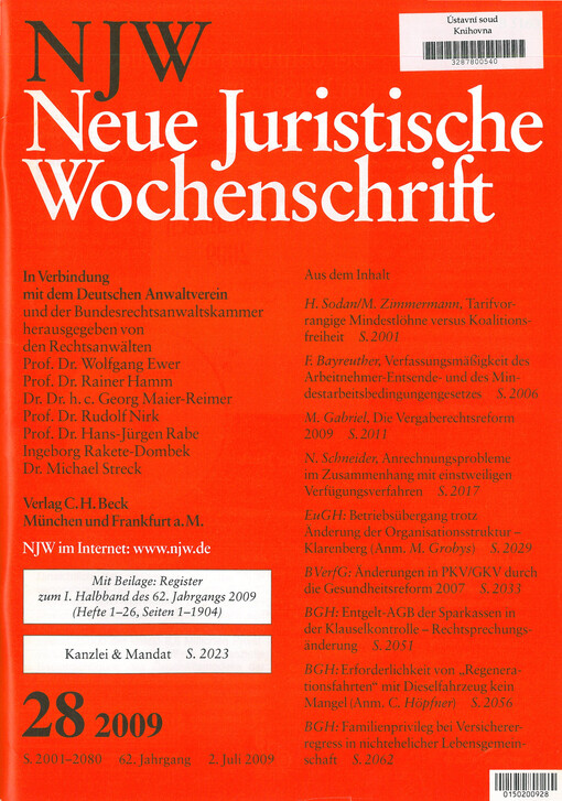 Neue Juristische Wochenschrift