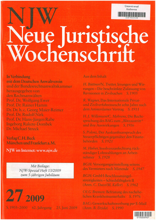 Neue Juristische Wochenschrift