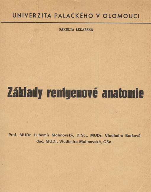 Základy rentgenové anatomie