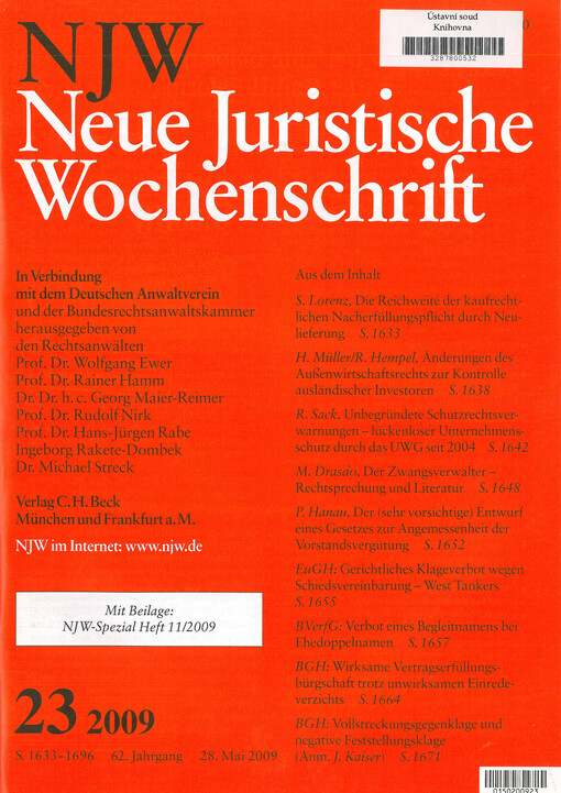 Neue Juristische Wochenschrift