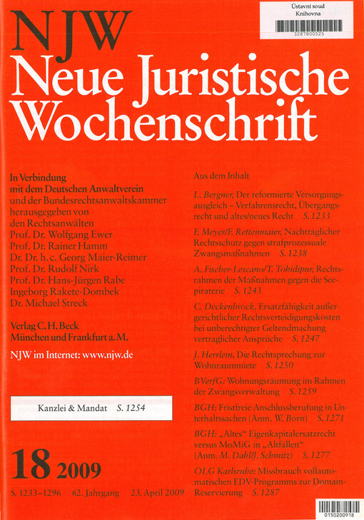 Neue Juristische Wochenschrift