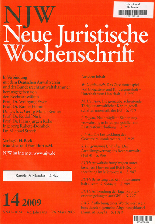 Neue Juristische Wochenschrift