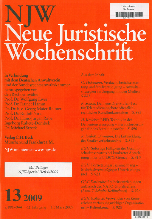 Neue Juristische Wochenschrift