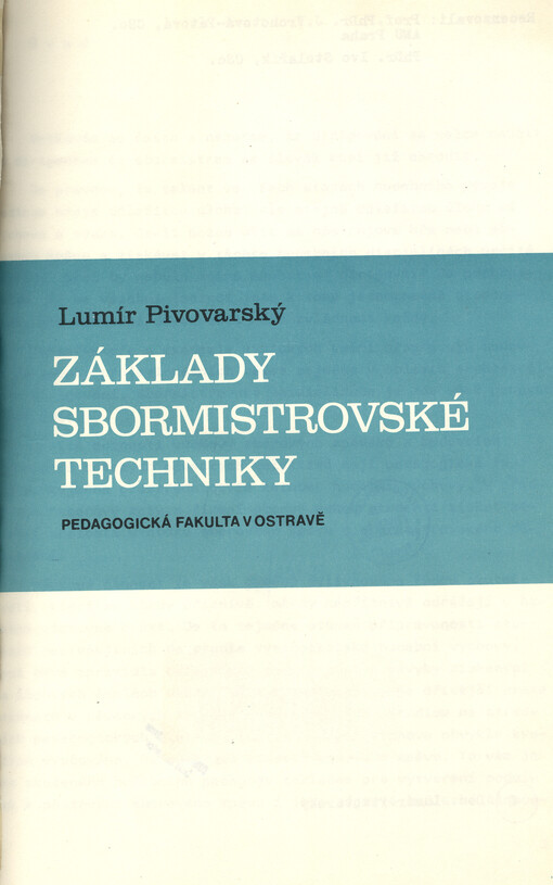 Základy sbormistrovské techniky