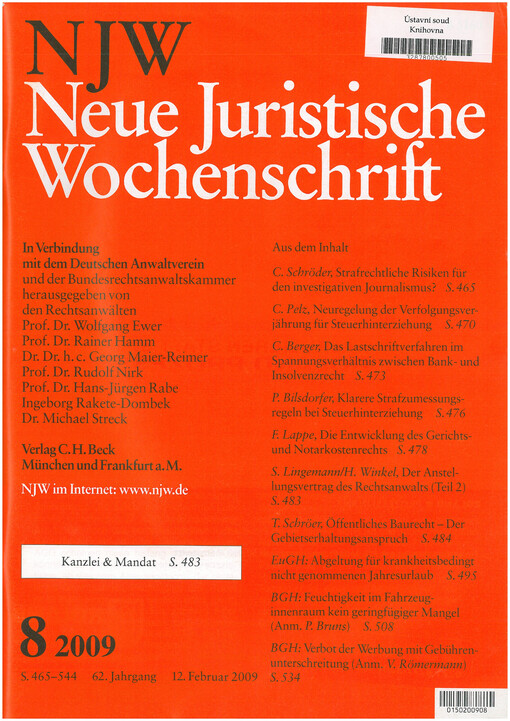 Neue Juristische Wochenschrift