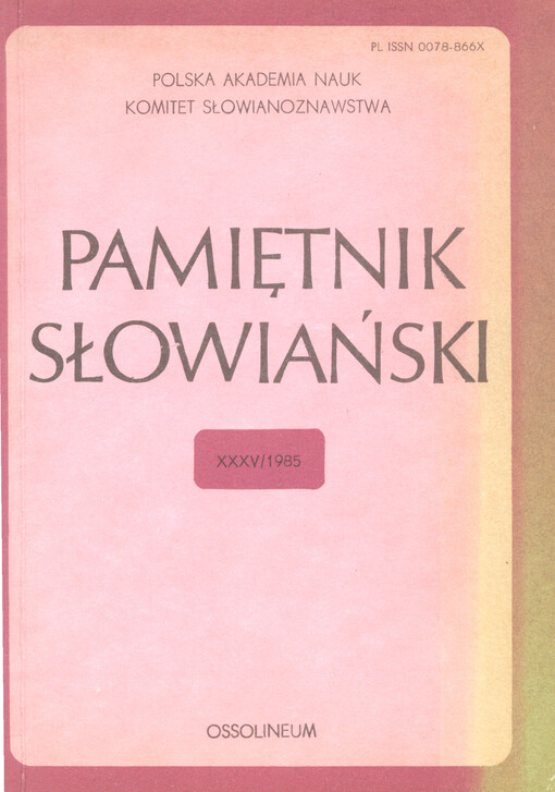 Pamiętnik slowiański : czasopismo naukowe poświęcone słowianoznawstwu
