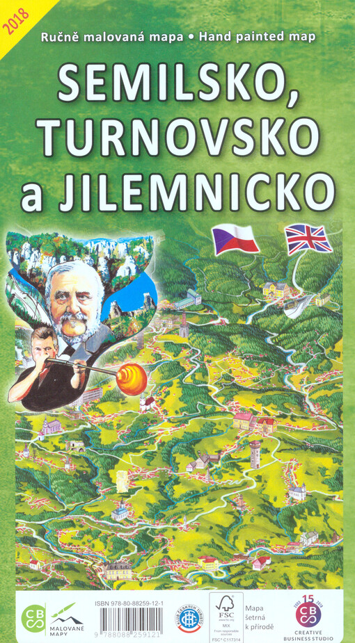 Semilsko, Turnovsko a Jilemnicko : ručně malovaná mapa