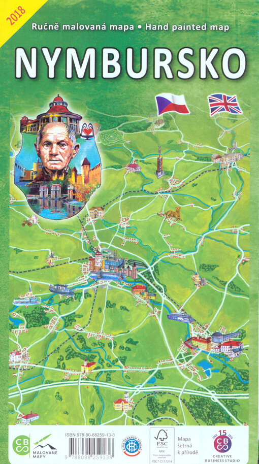 Nymbursko : ručně malovaná mapa
