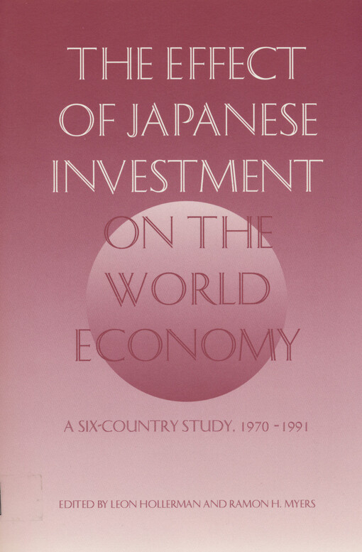 The effect of Japanese investment on the world economy : a six-country study, 1970-1991