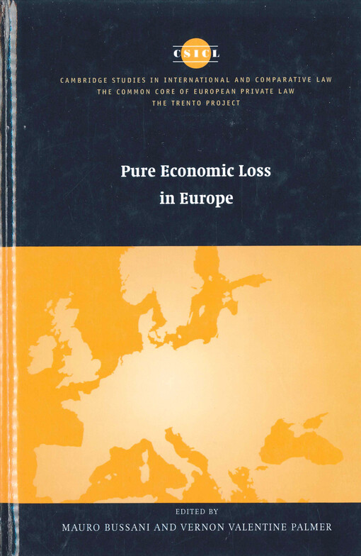 Pure economic loss in Europe