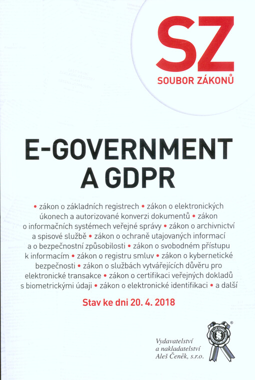 E-government a GDPR : (soubor zákonů)