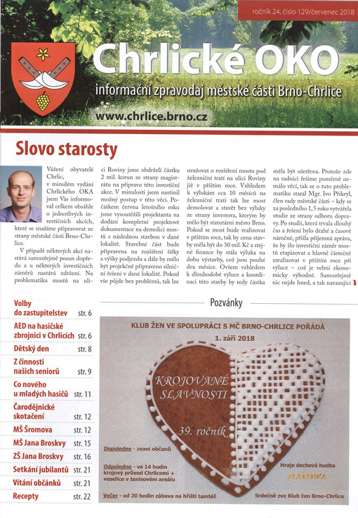 Chrlické oko : informační zpravodaj Městské části Brno-Chrlice