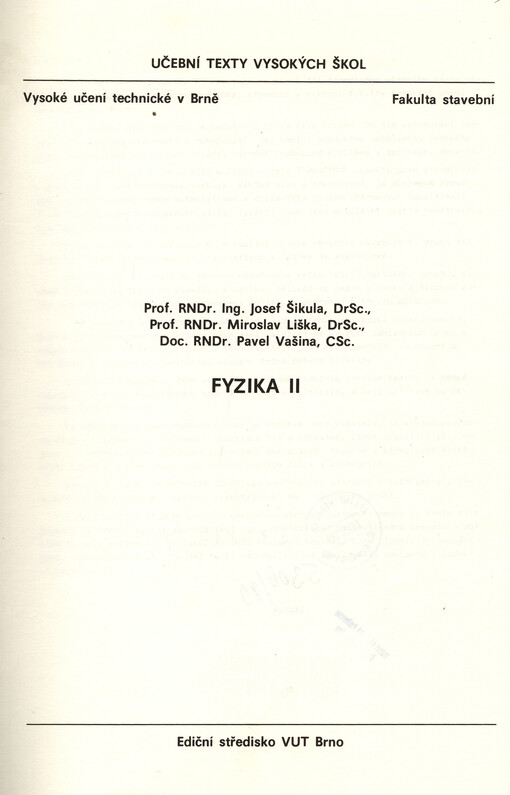 Fyzika II