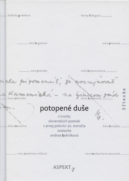 Potopené duše : z tvorby slovenských poetiek v prvej polovici 20. storočia