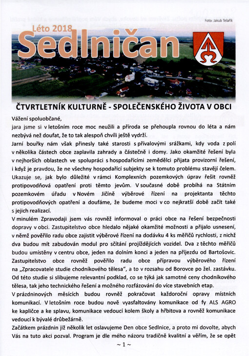 Sedlničan : čtvrtletník kulturně-společenského života v obci
