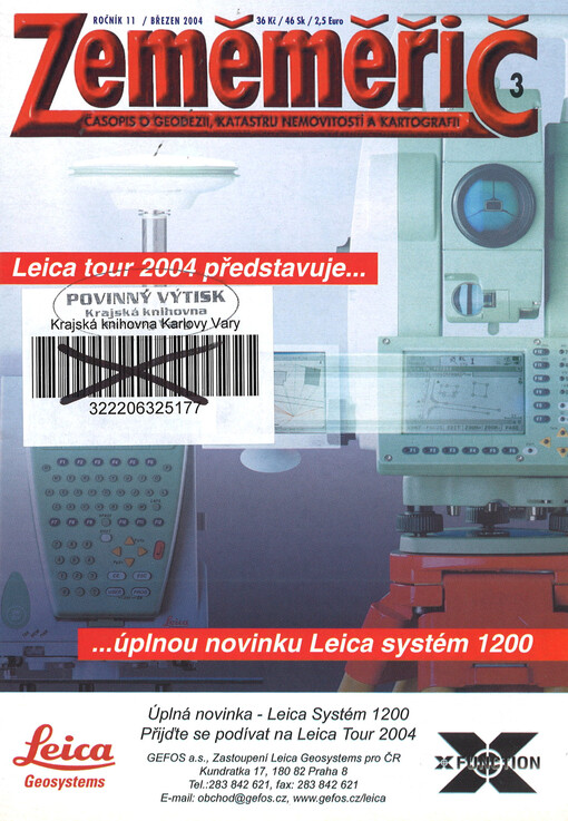 Zeměměřič : časopis o geodezii, katastru nemovitostí a kartografii
