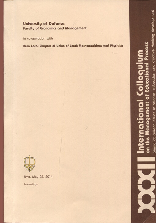 XXXII International Colloquium on the Management of Educational Process : aimed at current issues in science, education and creative thinking development : Brno, May 22, 2014 : proceedings
