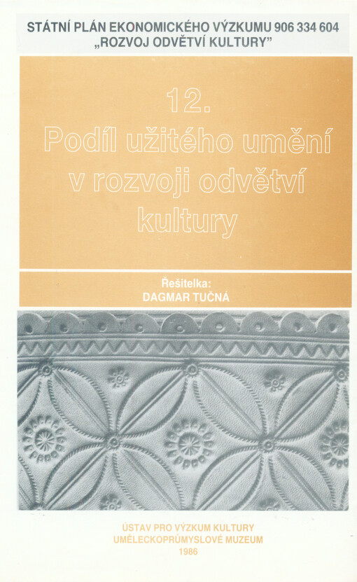 Podíl užitého umění v rozvoji odvětví kultury