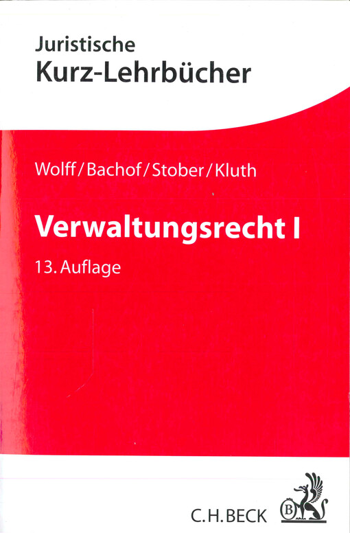 Verwaltungsrecht. I, Ein Studienbuch