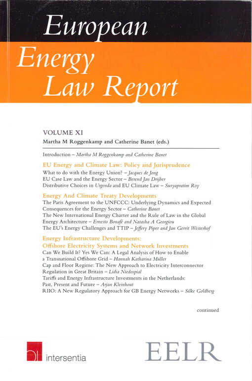 European energy law report. XI