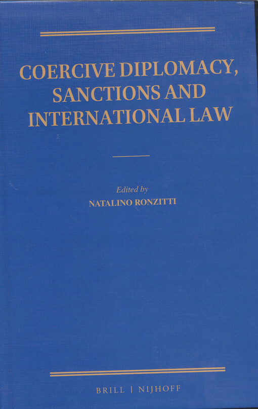 Coercive diplomacy, sanctions and international law
