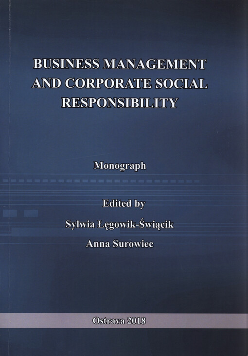 Business management and corporate social responsibility : monograph