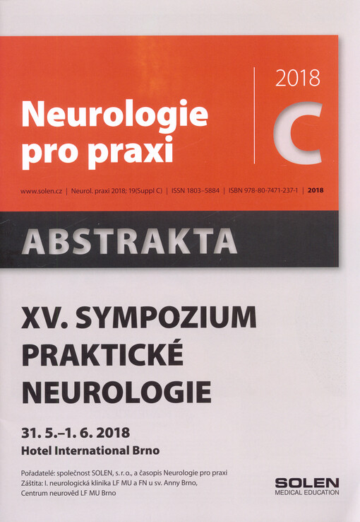 Neurologie pro praxi - sympozium praktické neurologie : Brno ... : abstrakta
