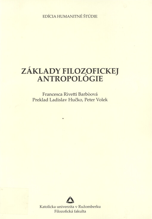 Základy filozofickej antropológie