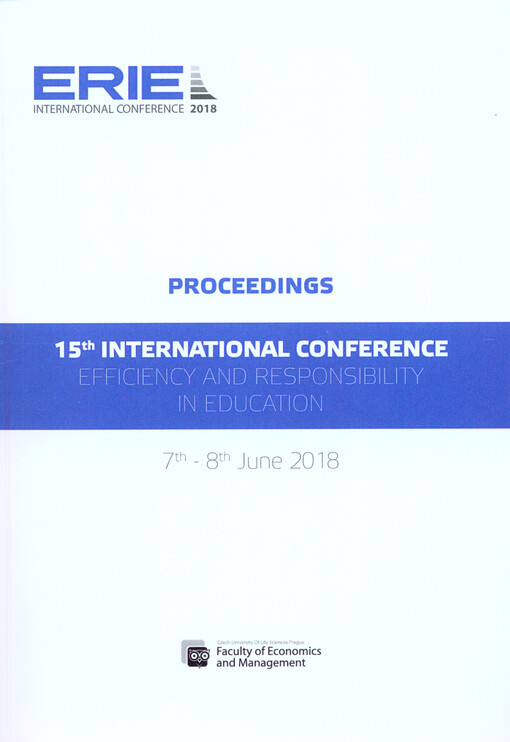 Efficiency and Responsibility in Education : Prague, Czech Republic ... : proceedings of papers