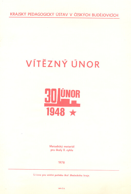 Využití 30. výročí Února při výchovně vzdělávací práci v odborných předmětech na středních odborných školách