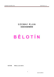 Bělotín územní plán obce : vektorový
