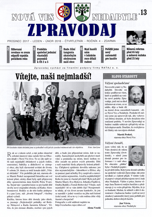 Zpravodaj : Nová Ves - Nedabyle
