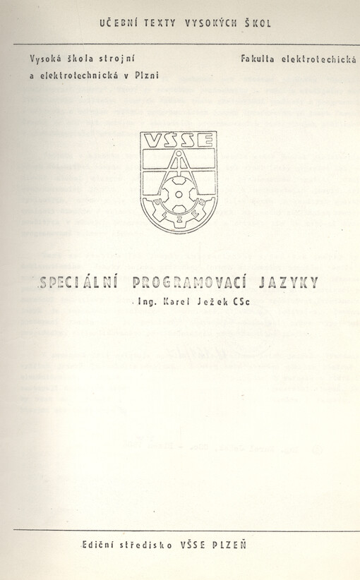 Speciální programovací jazyky