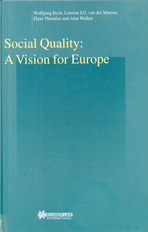 Social quality :a vision for Europe