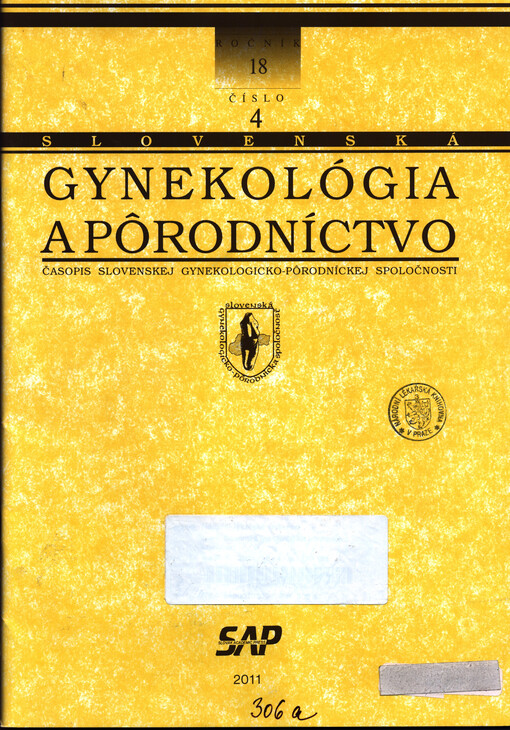 Slovenská gynekológia a pôrodníctvo : časopis Slovenskej gynekologicko-pôrodníckej spoločnosti