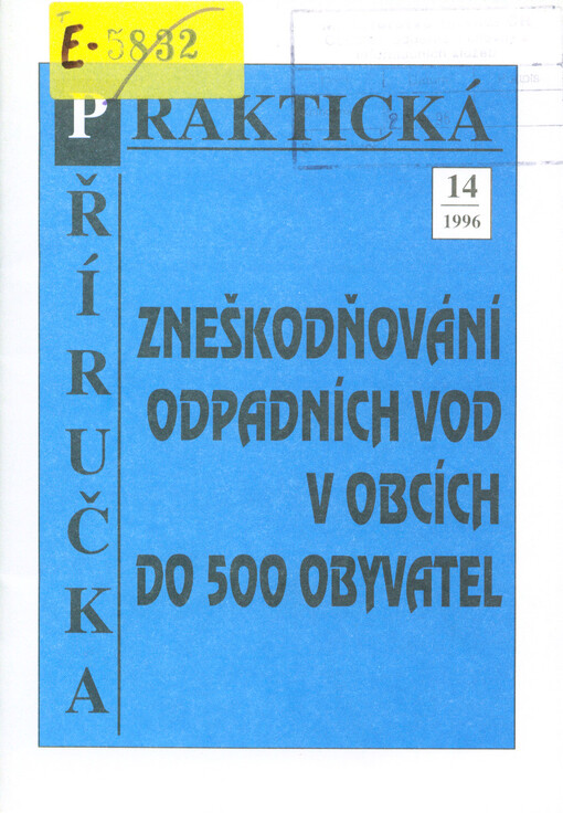 Zneškodňování odpadních vod v obcích do 500 obyvatel
