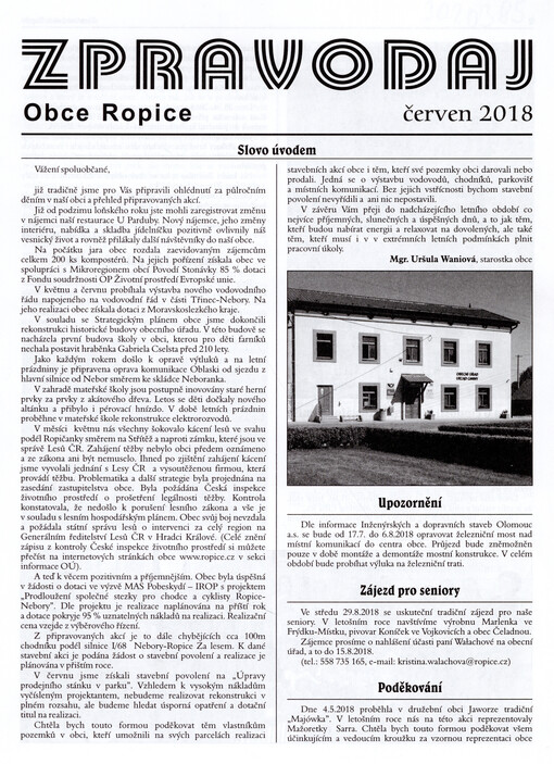 Zpravodaj obce Ropice