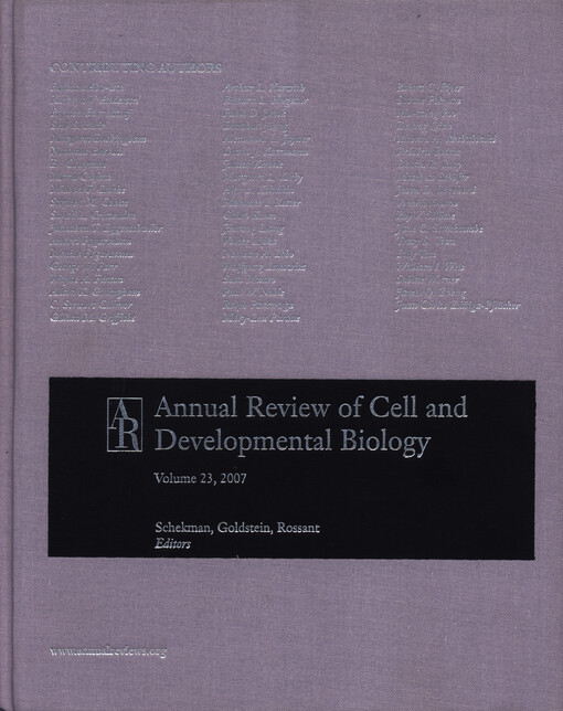 Annual review of cell and developmental biology
